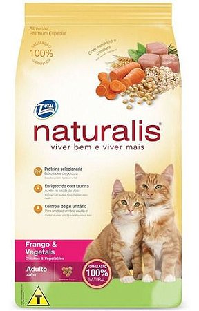 Naturalis Gatos Adulto Frango E Vegetais - 10,1Kg