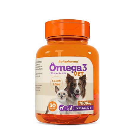 Omega 3 Vet 3 1000mg 30 Cápsulas