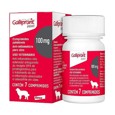 Anti-inflamatório para Cães Galliprant 100Mg - 7 Comprimidos