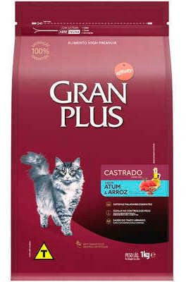 Gran Plus Gatos Castrados Atum - 1kg