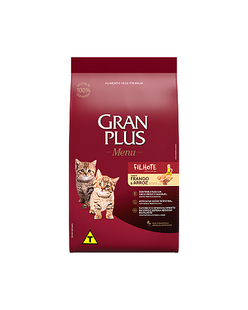 Gran Plus Menu Gato Filhote Frango 1Kg