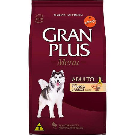 Gran Plus Menu Cães Adultos Raças Médias Frango 15Kg