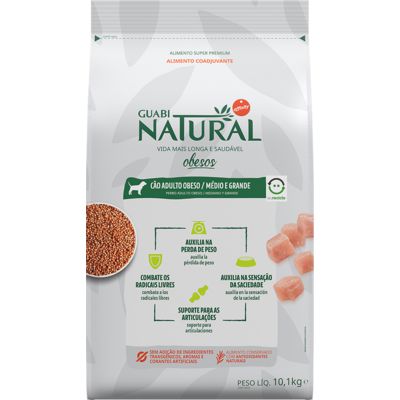 Guabi Natural Cães Adultos Raças Médias Obesos 2,5kg