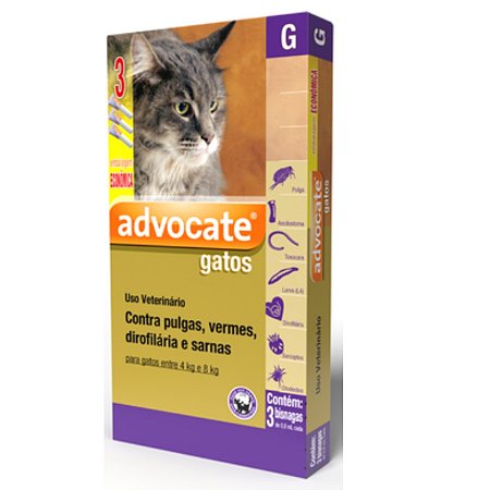 Advocate Gatos de 4 a 8 Kg Combo 3 unidades