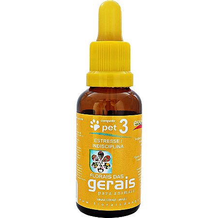 Composto Floral Pet 3 Estresse / Indisciplina 30ml