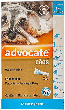 Advocate Cães de 4 a 10 Kg