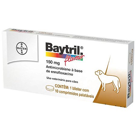 Baytril Flavour 150Mg - 10 Comprimidos
