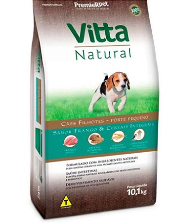 Vitta Natural Cães Filhotes Raças Pequenas Frango 10,1 Kg