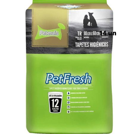 Tapete Higiênico Aromatizado Pet Fresh 80x60cm 14un