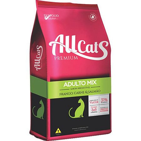 Ração Para Gatos Adultos Allcats Mix 20kg