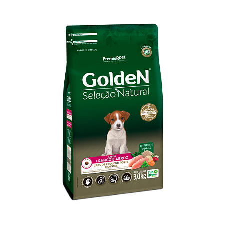Golden Seleção Natural Cães Filhotes Minibits 3Kg