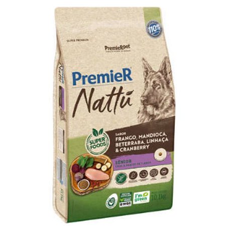 Premier Nattu Cães Sênior Mandioca 10,1 Kg