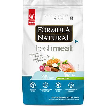 Fórmula Natural Fresh Meat Cães Adultos Light Raças Pequenas e Mini 1kg