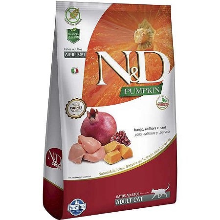 N&D Pumpkin para Gatos Adulto Frango e Romã - 1,5kg