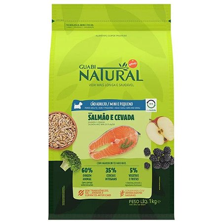 Guabi Natural Cães Adultos Raças Pequenas e Mini Salmão 2,5Kg