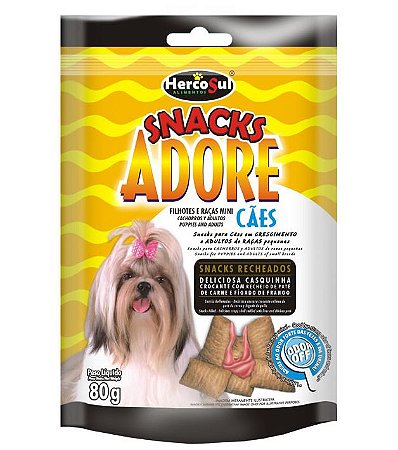 Snack Adore Cães Raças Mini e Filhotes - 80g