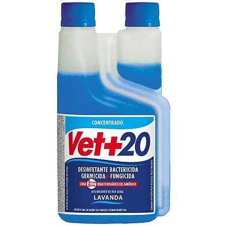 Desinfetante Vet+20 Bactericida Lavanda - 1 Litro