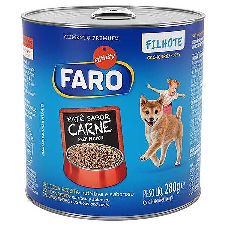 Lata Faro Cão Filhote Carne 280g
