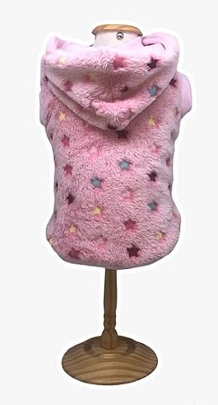 Colete Dupla Face Fleece com Capuz - Rosa