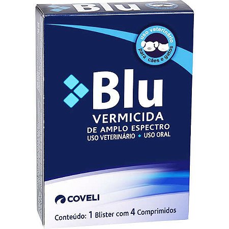 Blu Vermicida - 4 Comprimidos
