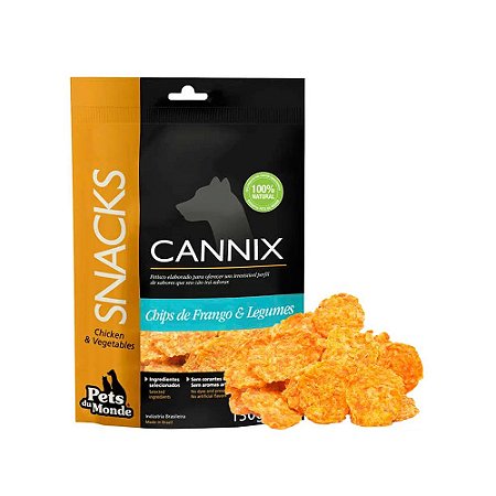 Snacks Cannix Chips de Frango e Legumes 130g