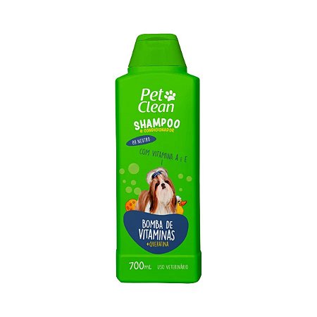 Shampoo E Condicionador Bomba de Vitaminas Pet Clean 700ml