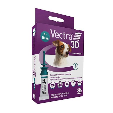 Vectra 3D Cães 4 a 10 kg Ceva 1,6 ml