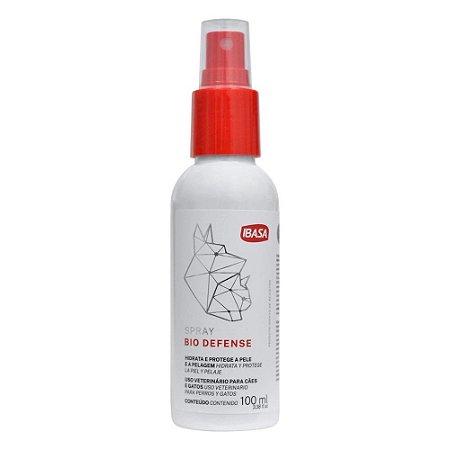 Bio Defense Spray Hidratante para Cães e Gatos Ibasa 100ml