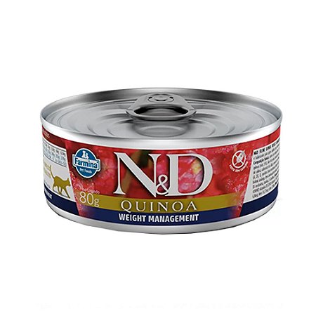 Ração Úmida Lata N&D Weight Management para Gatos - 80g