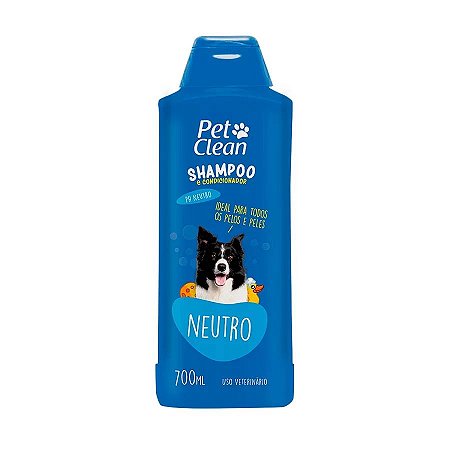 Shampoo e Condicionador Pet Clean Neutro para Cães e Gatos 700ml