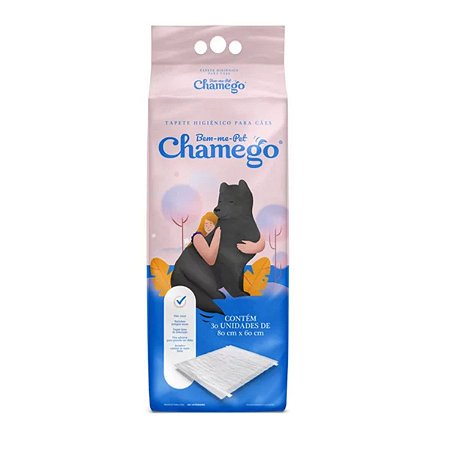 Tapete Higiênico Cães Chamego 80x60cm 30 Unidades