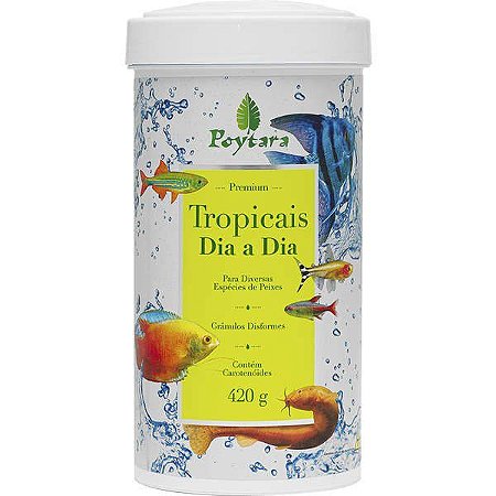 Poytara Tropicais Dia a Dia para Peixes 420g