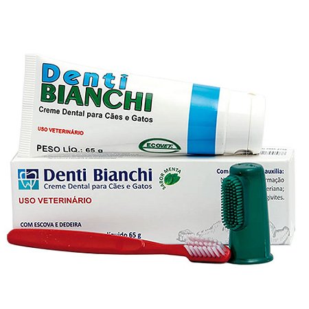 Creme Dental Para Cães e Gatos Denti Bianchi 65g