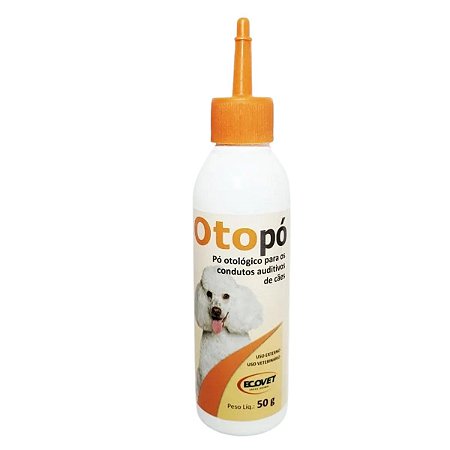 Solução Oto Pó Higienização Auricular Câes e Gatos 50g