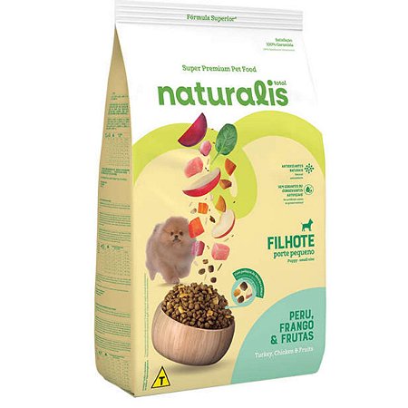 Naturalis Cães Filhotes Peru, Frango e Frutas 10,1kg