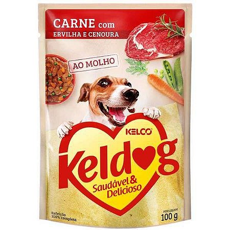 Sache Keldog Carne, Ervilha E Cenoura 100Gr