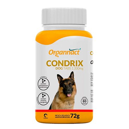 Suplemento Condrix Dog Tabs 60 Tablets 600mg - Organnact