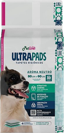 Tapete Higiênico Ultra Pads 60X80Cm 30 Unidades