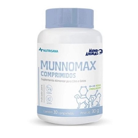 Suplemento Nutrisana Munnomax para Cães e Gatos 30 Comprimidos