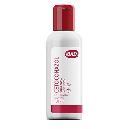 Shampoo de Cetoconazol 2% Antifúngico para Cães e Gatos Ibasa 100ml