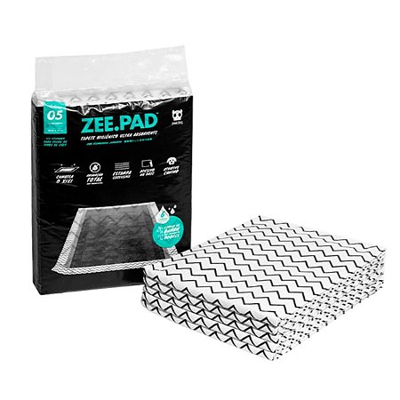 Tapete Higienico Zee.Pad Preto  para Cães com 5 unidades