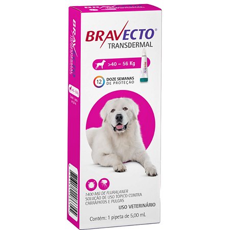 Bravecto Transdermal Cães 40 a 56kg