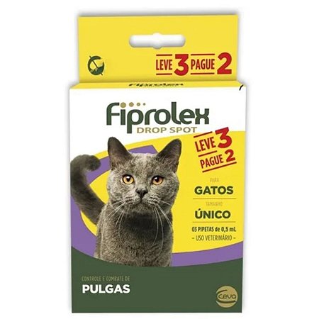 Fiprolex Drop Stop Gatos Leve 3 Pague 2