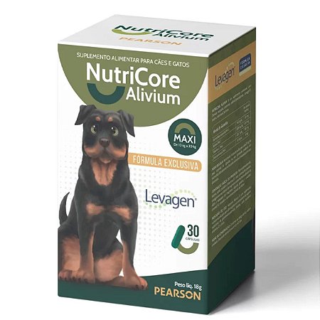NutriCore Alivium Maxi Suplemento Alimentar para Cães e Gatos 30 Cápsulas
