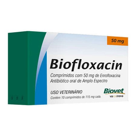 Biofloxacin 50 Mg 10 Comprimidos