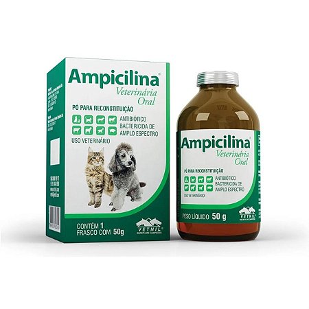Ampicilina Veterinária Oral 50g