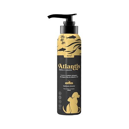 Atlantis Ômega 3 Líquido Suplemento Cães e Gatos 400 ml