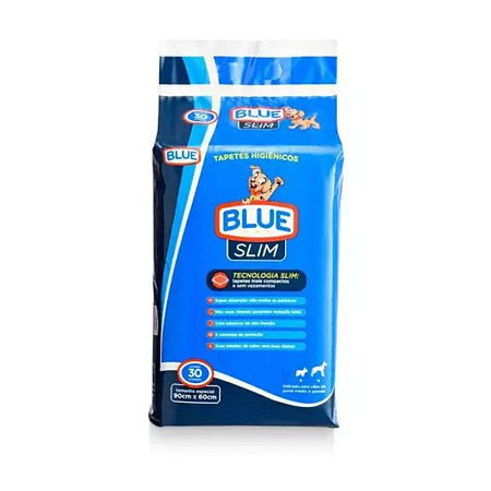 Tapete Higienico Blue Premium Slim 30 Unidades 90x60