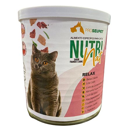 Ração Úmida Super Premium Nutrinat Gatos Relax 300g