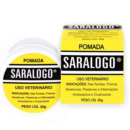 Pomada Cicatrizante Matacura Saralog para Cães e Gatos 30g